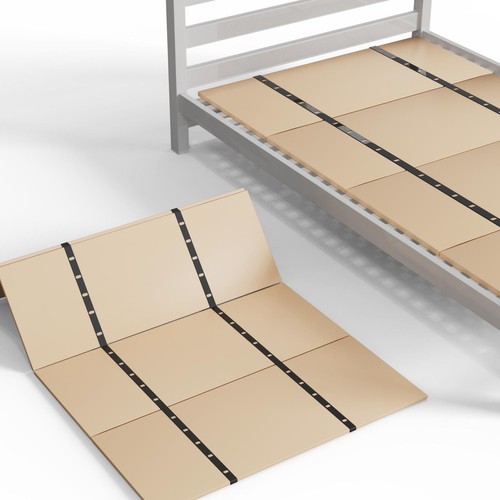 Queen bunkie board wooden bed - wooden,
